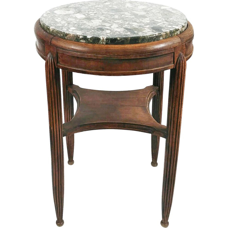 Vintage Art Deco walnut pedestal table, 1930