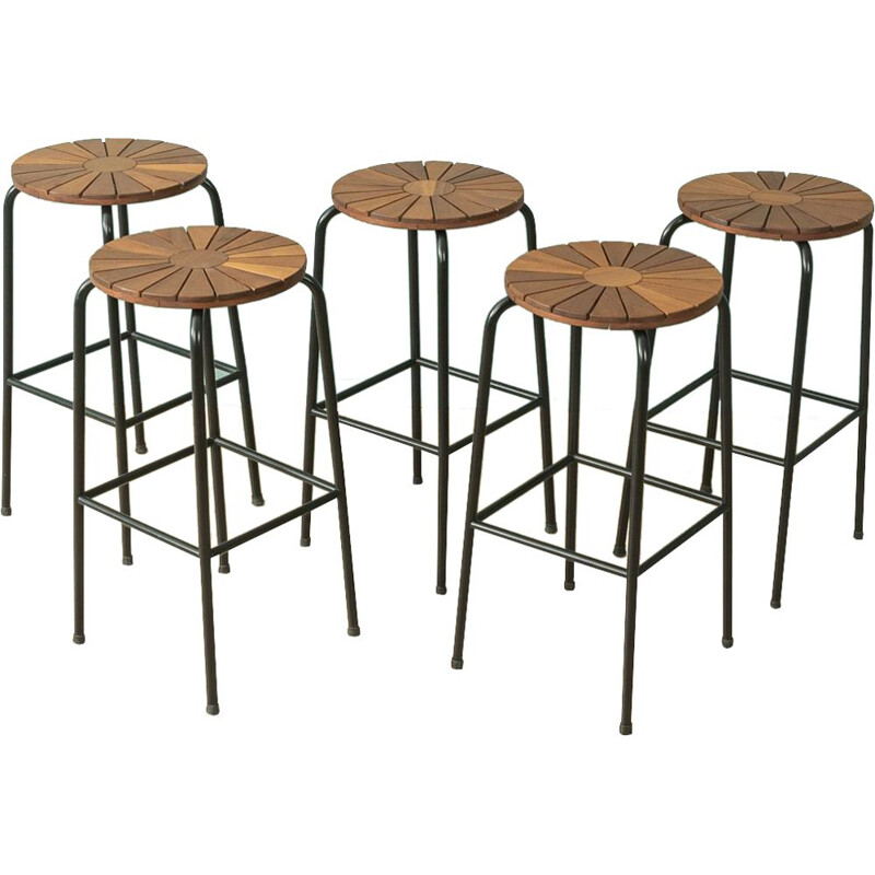 Ensemble de tabourets de bar vintage par Sika Møbler, 1960