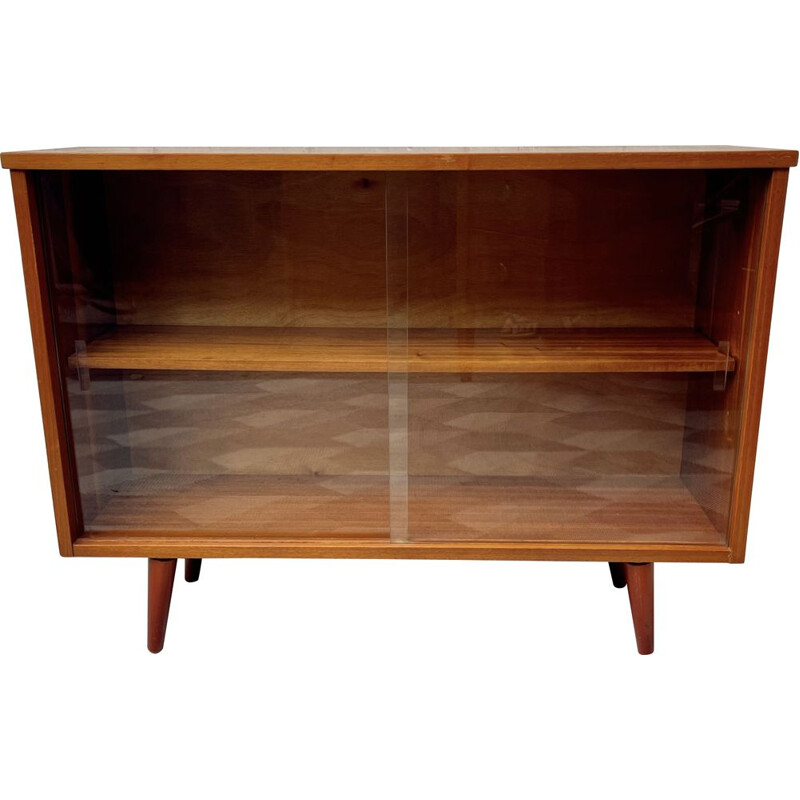 Vintage bookshelf sideboard with glass doors