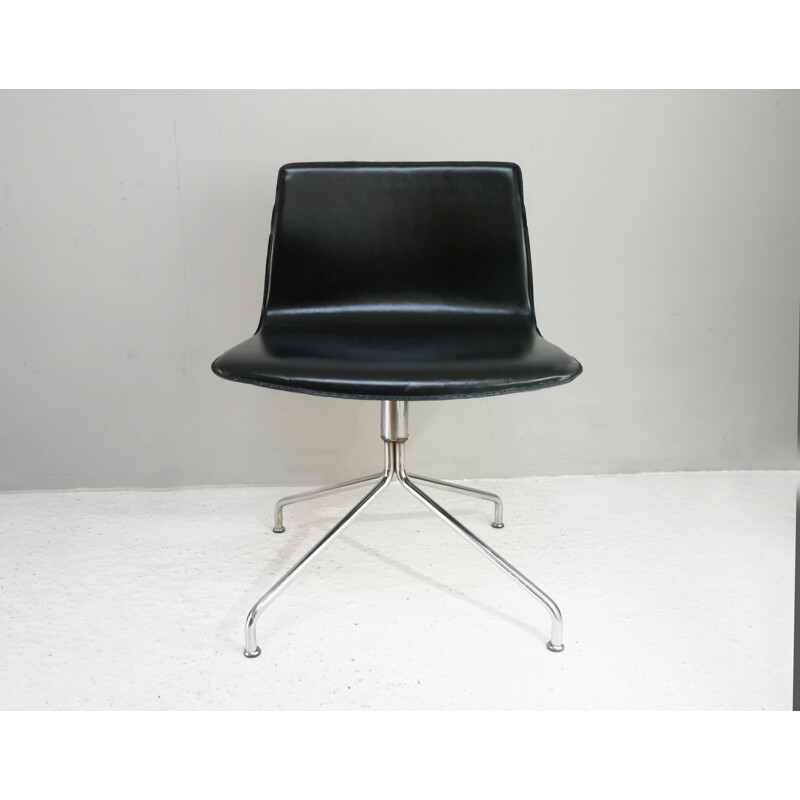 Mid-century Italian leather desk chair, 1970s