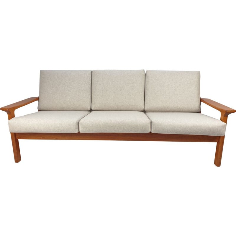 Mid-century teak 3-Seater Sofa by Juul Kristensen for Glostrup, 1970s