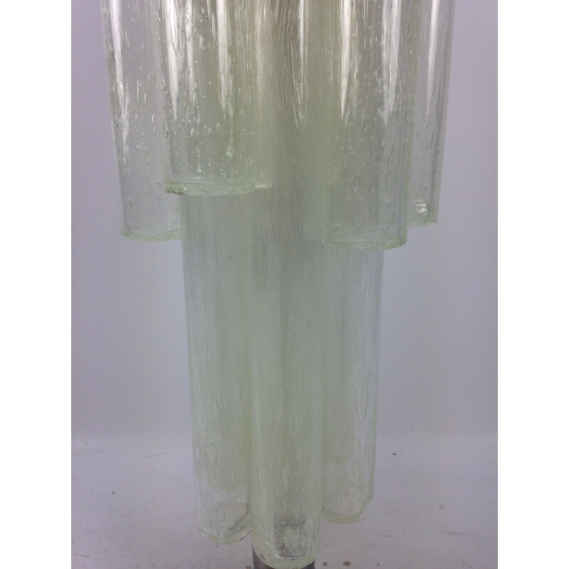 Lámpara de pie italiana vintage en cristal de Murano Mazzega de Carlo Nason, Italia 1960-1970
