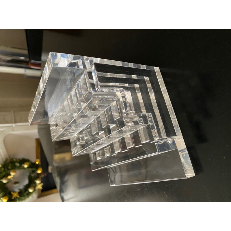 Vintage letter holder in plexiglass, 1970