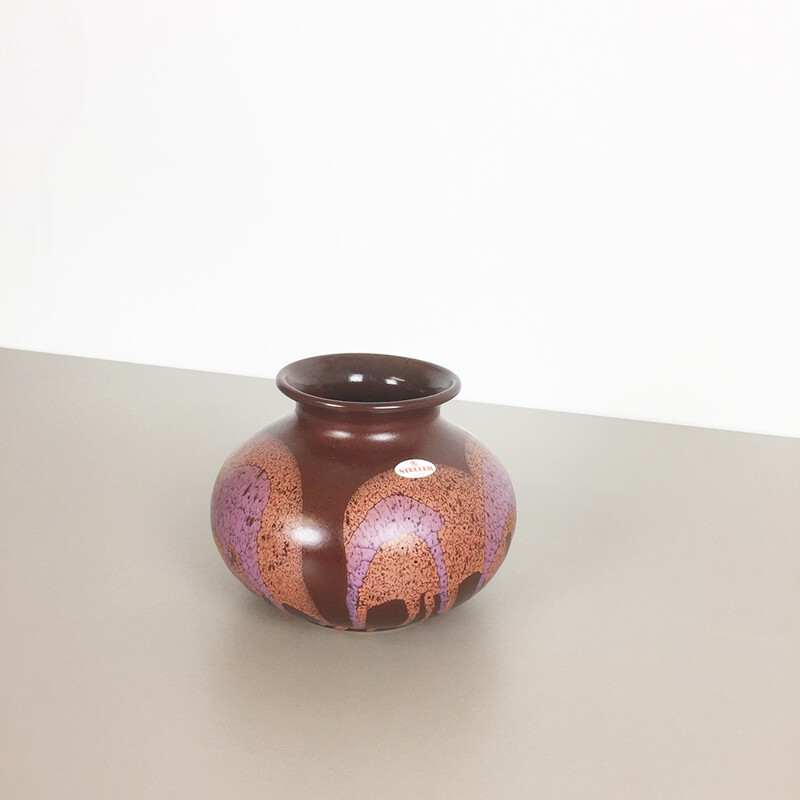 Vase Steuler Fat Lava en poterie - 1970