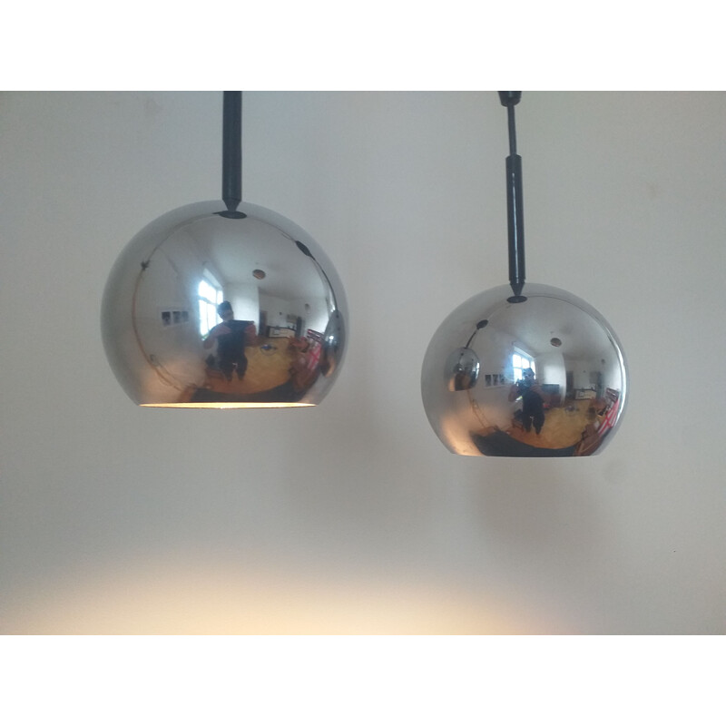 Pair of vintage pendant lamps by Motoko Ishii for Staff Leuchten, Germany 1970