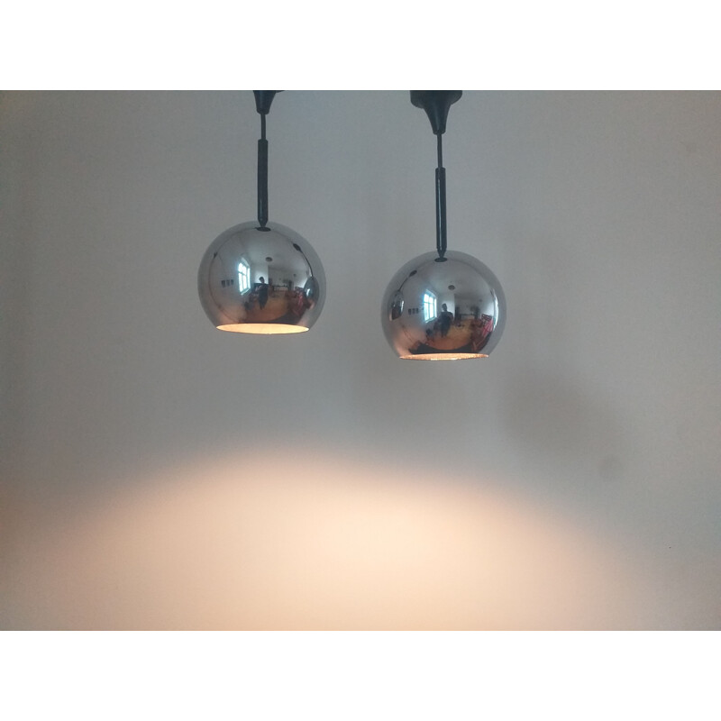 Pair of vintage pendant lamps by Motoko Ishii for Staff Leuchten, Germany 1970