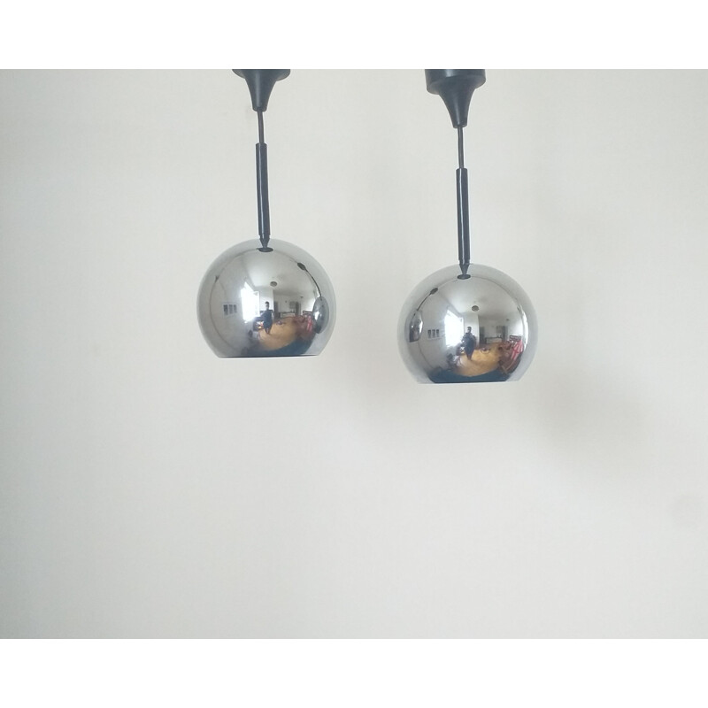 Pair of vintage pendant lamps by Motoko Ishii for Staff Leuchten, Germany 1970