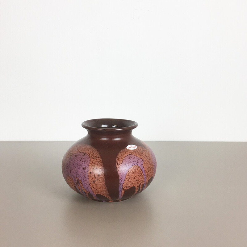 Vase Steuler Fat Lava en poterie - 1970