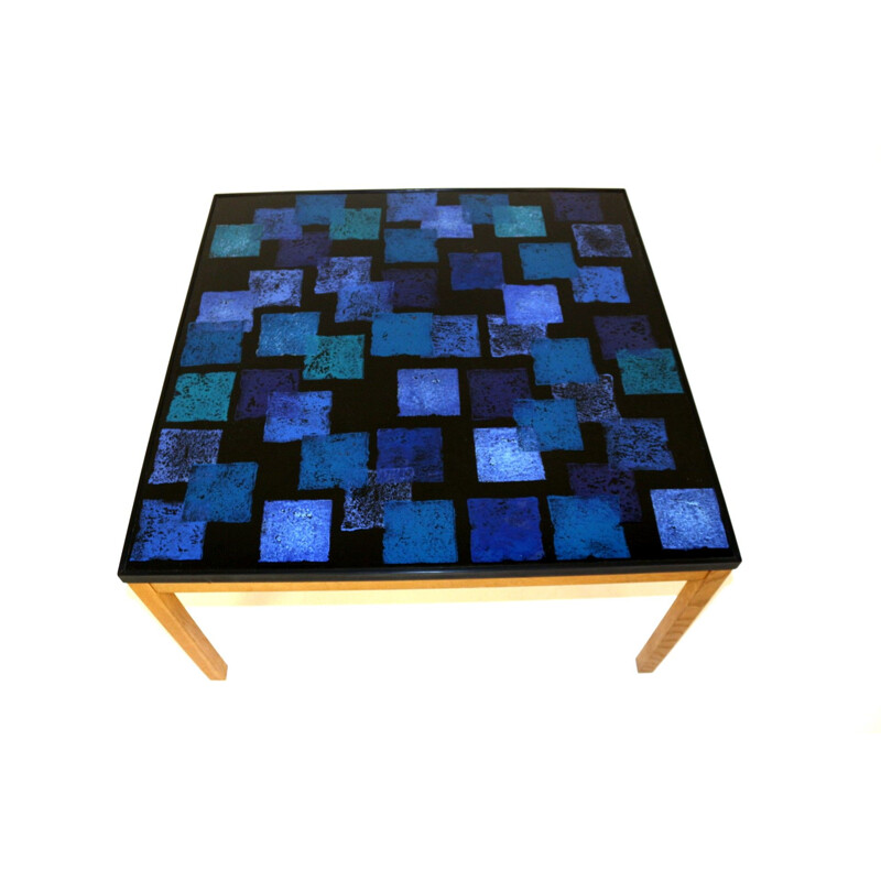 Vintage enamel table by Algot Törneman, Sweden 1960