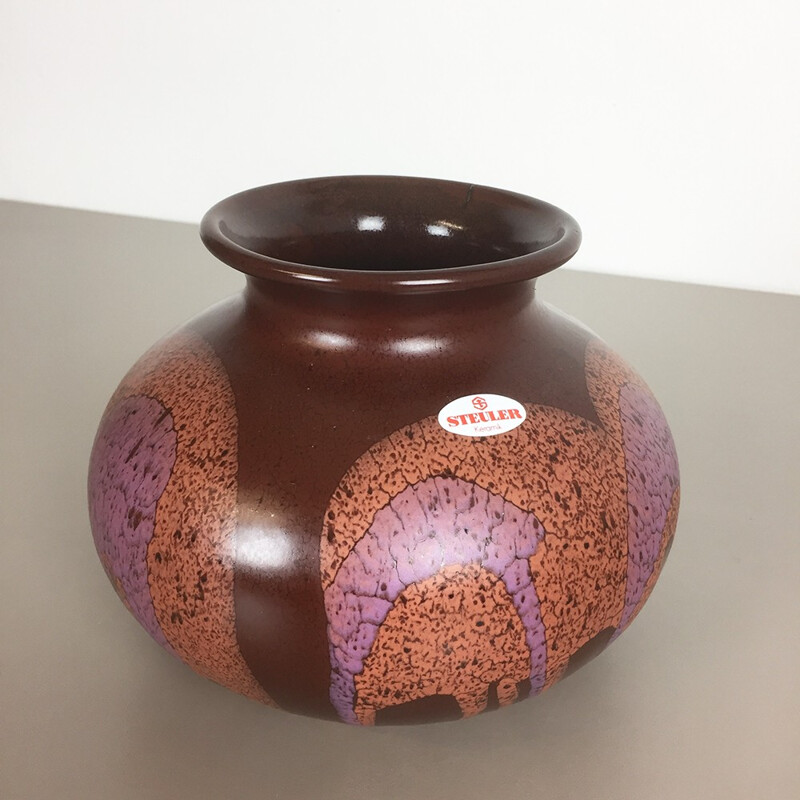 Steuler Fat lava vase in pottery - 1970s