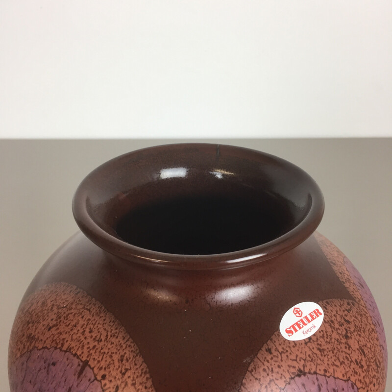 Vase Steuler Fat Lava en poterie - 1970