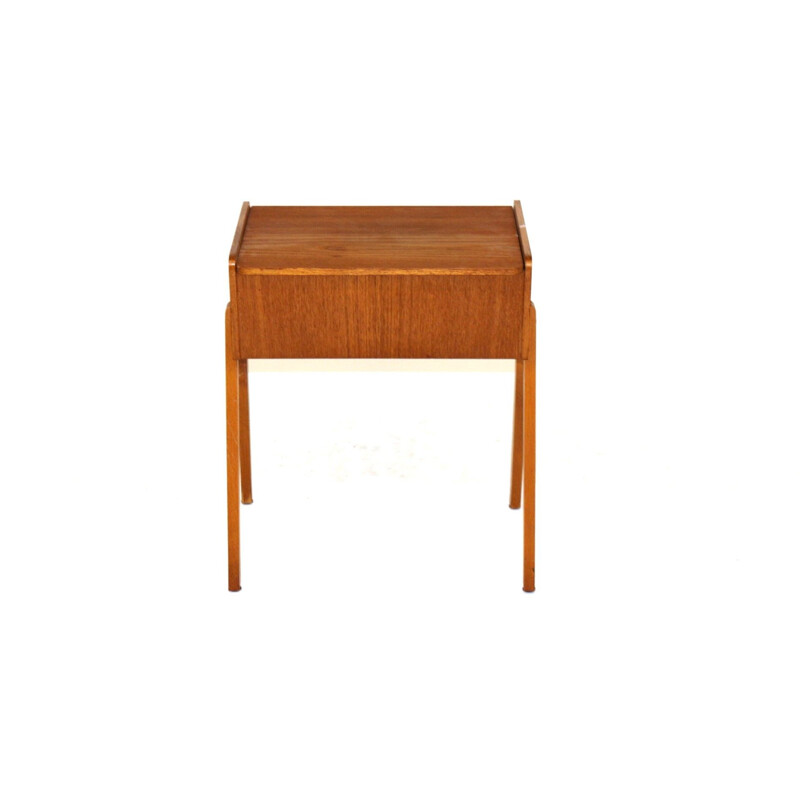 Vintage teak sewing box, Sweden 1960