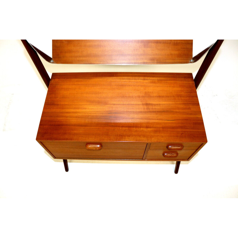 Vintage teak dressing table by Sigfred Omann, Denmark 1960