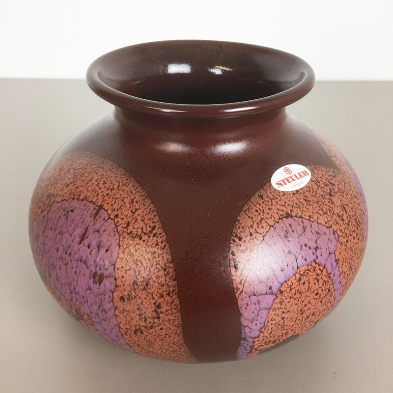 Steuler Fat lava vase in pottery - 1970s