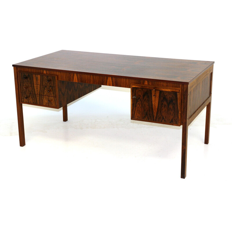 Vintage rosewood desk by Erik Wørtz for Möbel-Ikéa, Denmark 1960