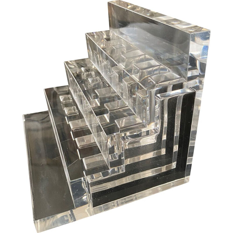 Vintage letter holder in plexiglass, 1970