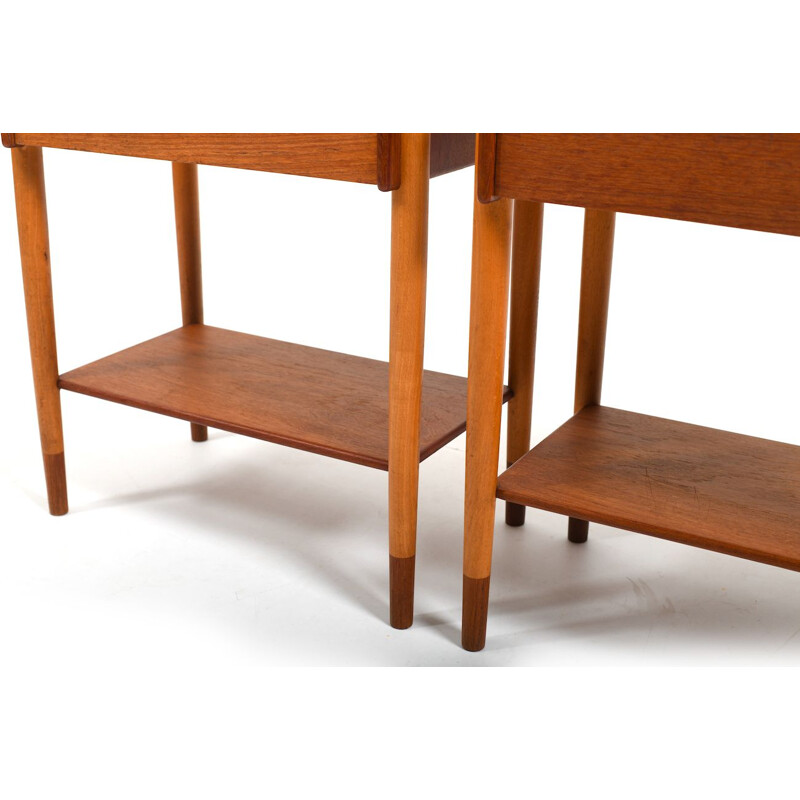 Pair of vintage night stands by Børge Mogensen for Søborg Møbelfabrik, Denmark 1950s