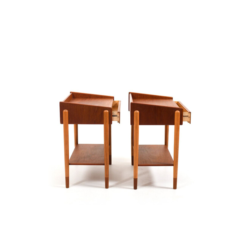 Pair of vintage night stands by Børge Mogensen for Søborg Møbelfabrik, Denmark 1950s