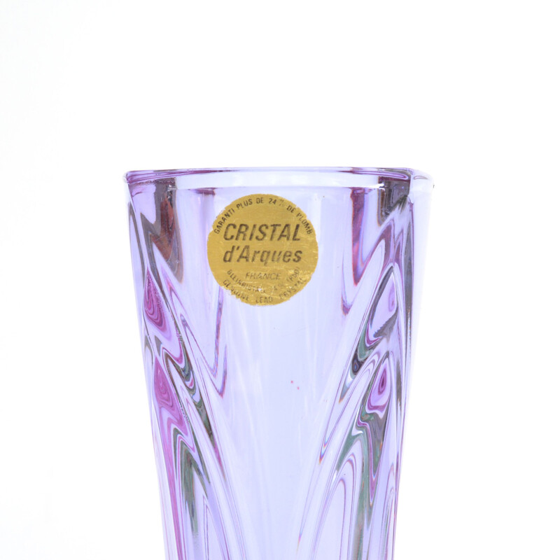 Vintage crystal vase by Cristal D'Arques, France 1970s
