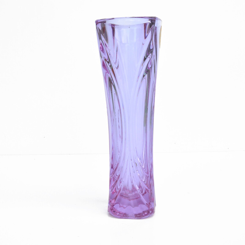 Vase vintage en cristal par Cristal D'Arques, France 1970