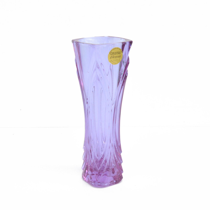 Vintage crystal vase by Cristal D'Arques, France 1970s