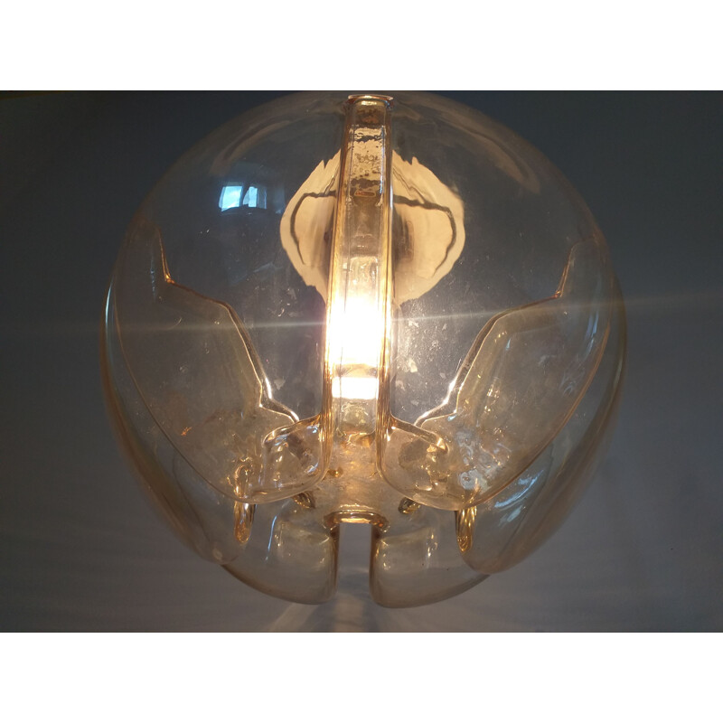 Lámpara vintage de cristal de Murano Mazzega, Italia 1970