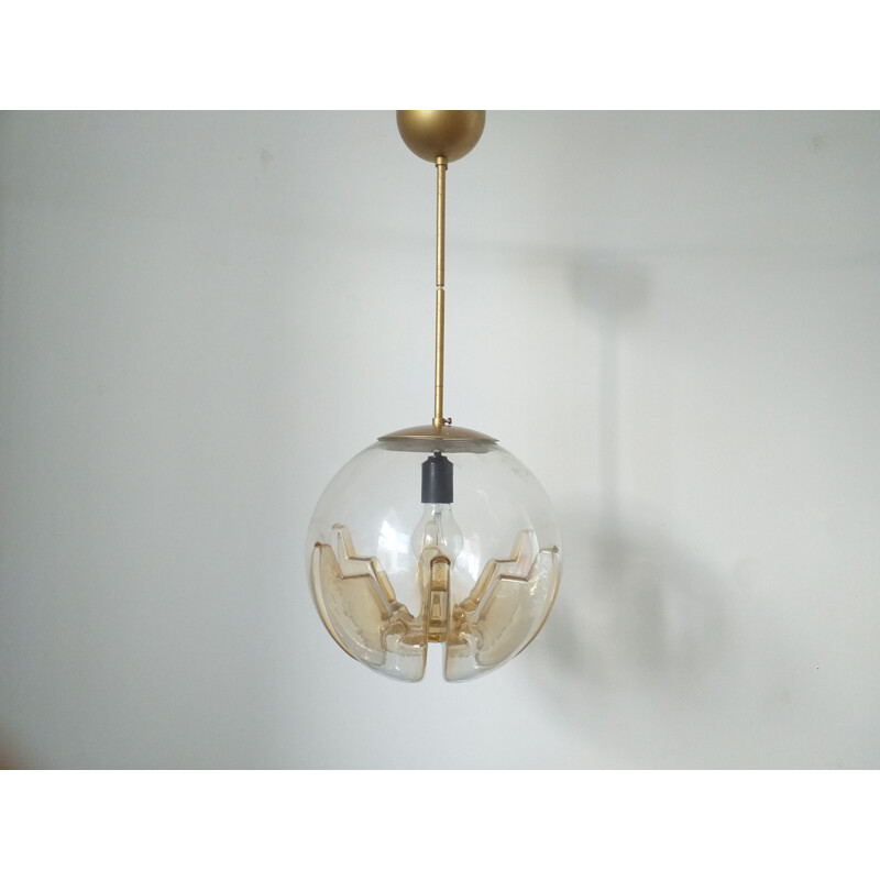 Mid century Mazzega Murano glass pendant lamp, Italy 1970s