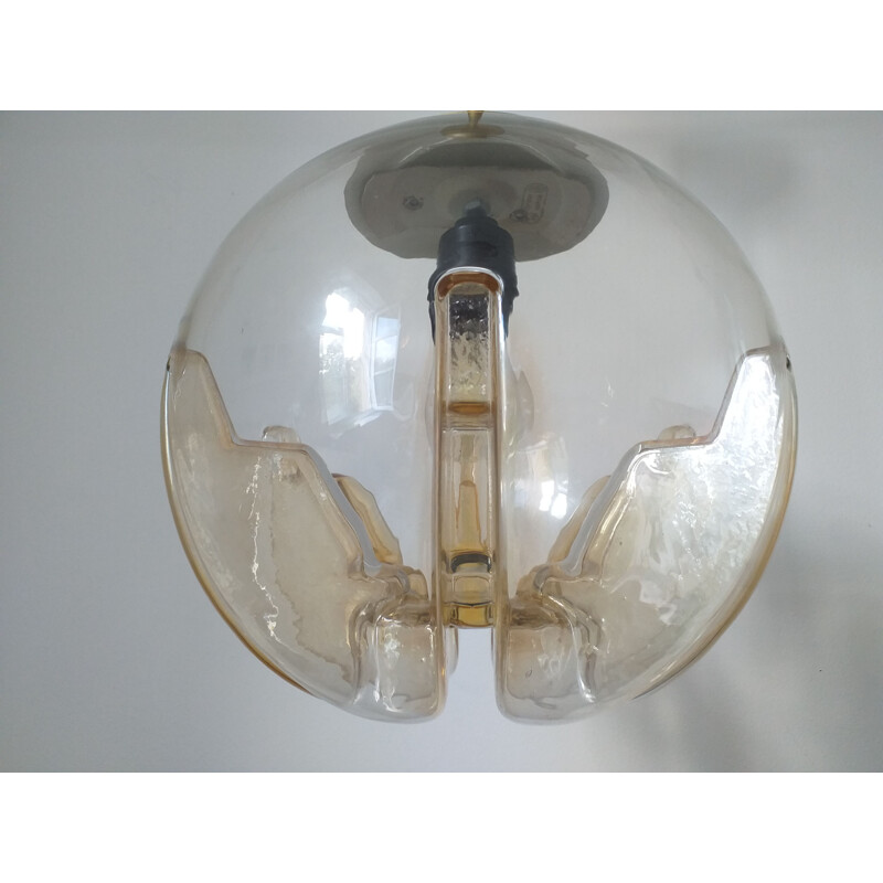 Mid century Mazzega Murano glass pendant lamp, Italy 1970s
