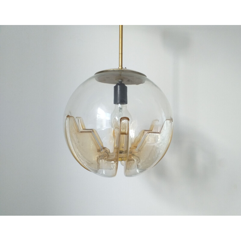 Mid century Mazzega Murano glass pendant lamp, Italy 1970s