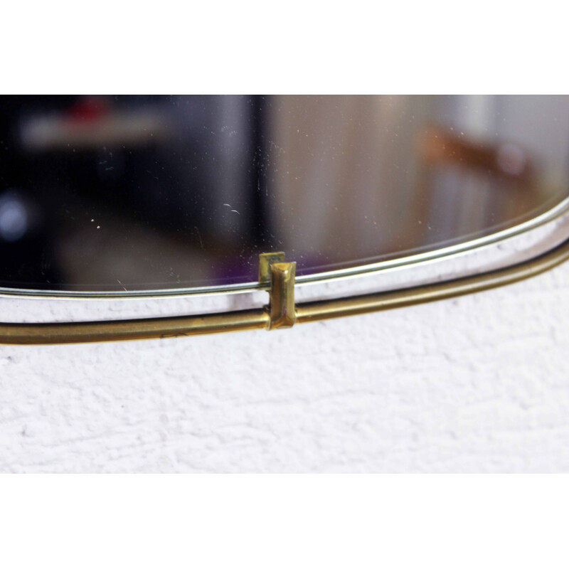 Vintage brass mirror, 1950-1960