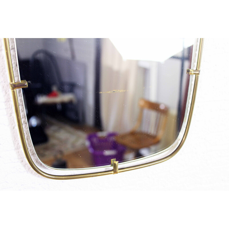 Vintage brass mirror, 1950-1960