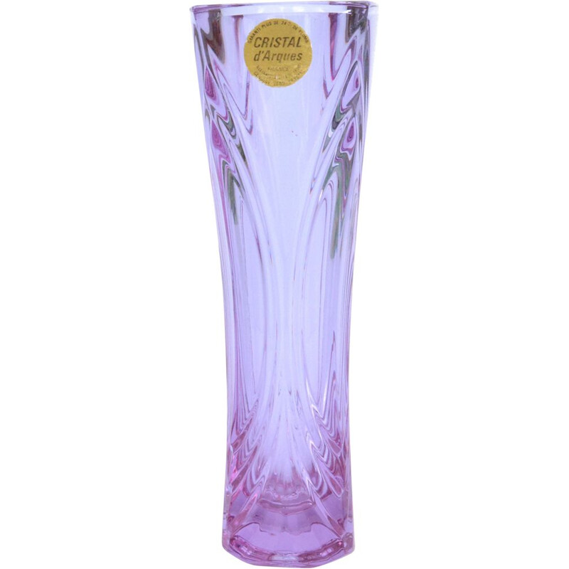 Vase vintage en cristal par Cristal D'Arques, France 1970