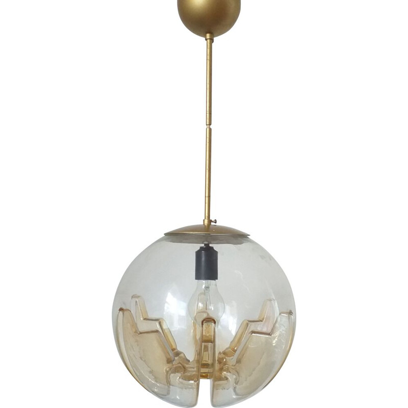 Mid century Mazzega Murano glass pendant lamp, Italy 1970s