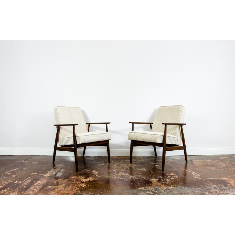 Pair of vintage armchairs type 300-190 by H. Lis, 1960s