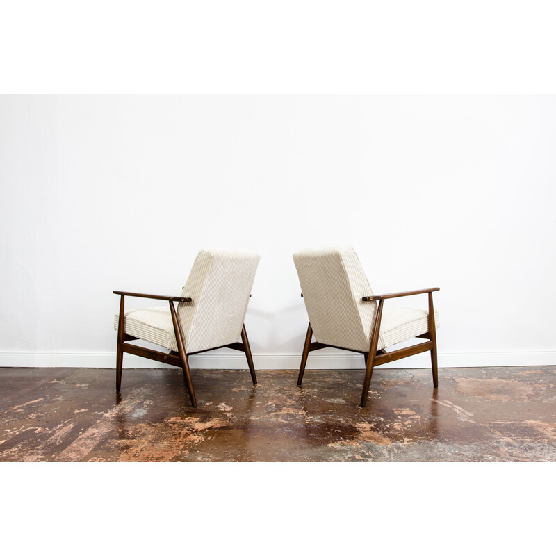 Pair of vintage armchairs type 300-190 by H. Lis, 1960s