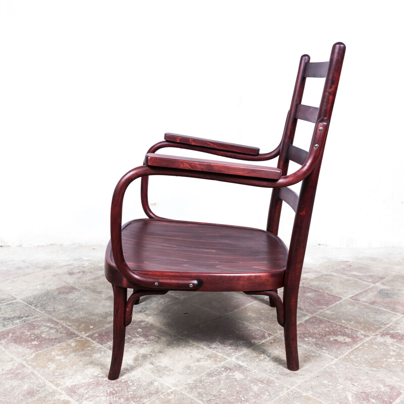 Mid century mahagony and beechwood armchair by Josef Frank for Gebrüder Thonet, 1928