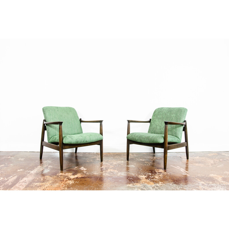 Pair of vintage GFM-64 armchairs by Edmund Homa, 1960s