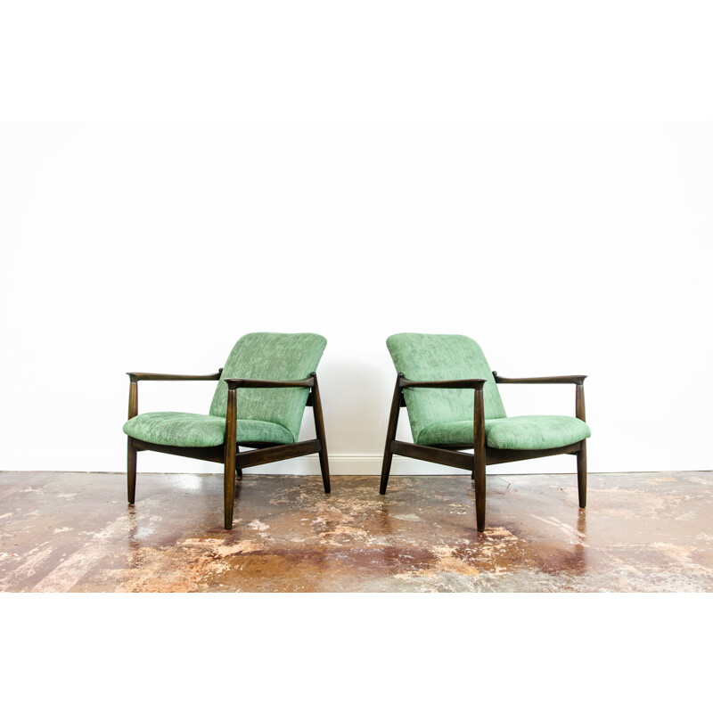 Pair of vintage GFM-64 armchairs by Edmund Homa, 1960s