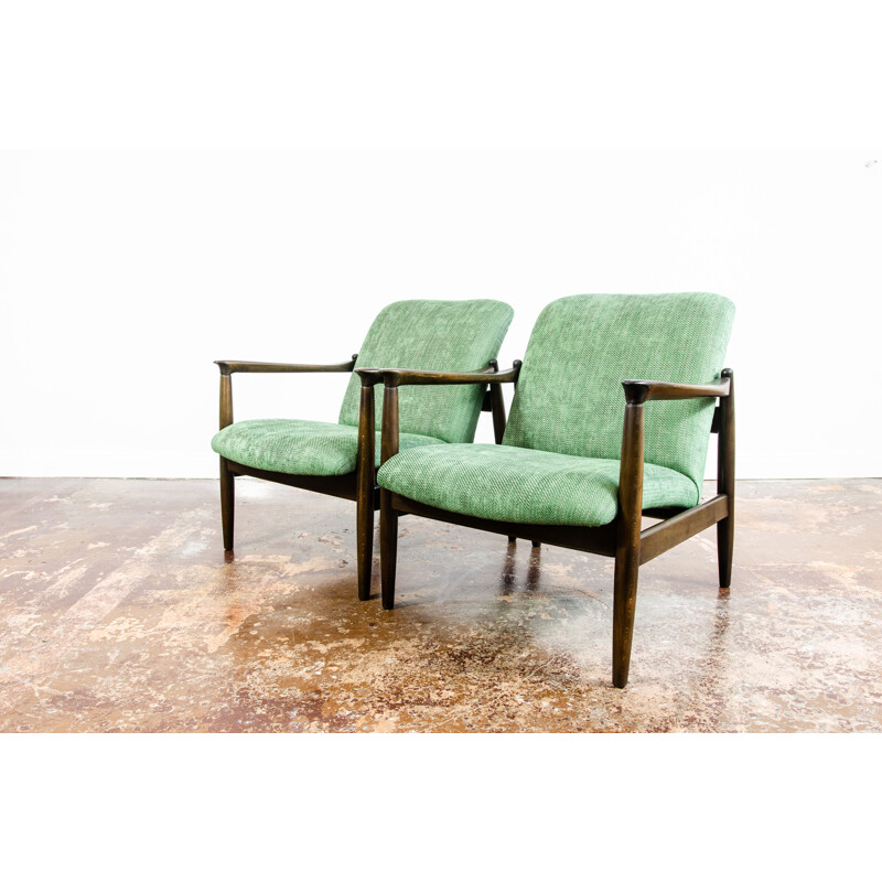 Paar vintage GFM-64 fauteuils van Edmund Homa, 1960