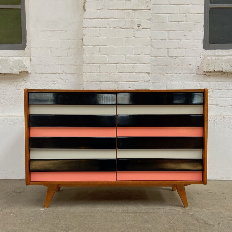 Mid century U-453 chest of drawers by J. Jiroutek for Interiér Praha, 1960s