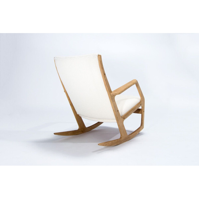 Mid century rocking chair in oakwood by Holger Georg Jensen for Kubis Mobler, Denmark 1960s