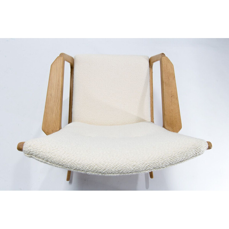 Mid century rocking chair in oakwood by Holger Georg Jensen for Kubis Mobler, Denmark 1960s