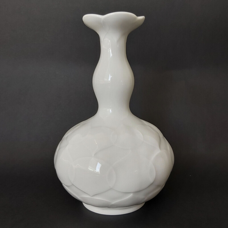 Vaso in porcellana d'epoca di Ludwig Zepner per Meissen, Germania 1960