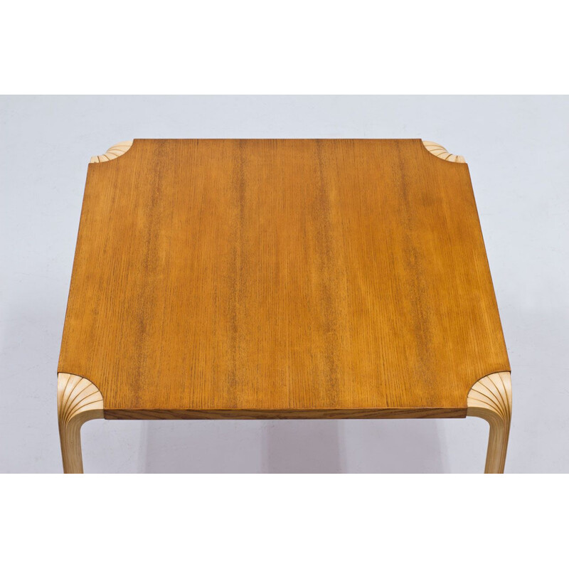 Vintage X-Leg ashwood coffee table by Alvar Aalto for Artek, Finland 1954