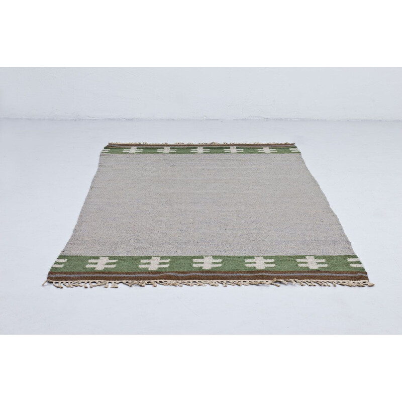 Vintage wool rug from Rölakan Flatweave, Sweden 1950