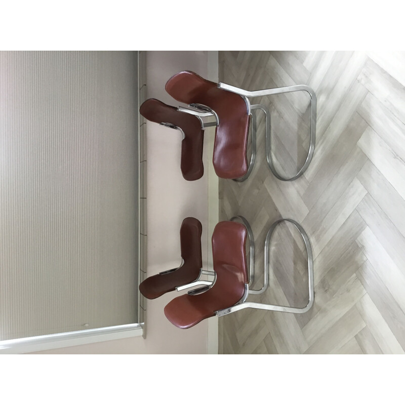 Set of 4 vintage chairs by Cidue, Italy 1970
