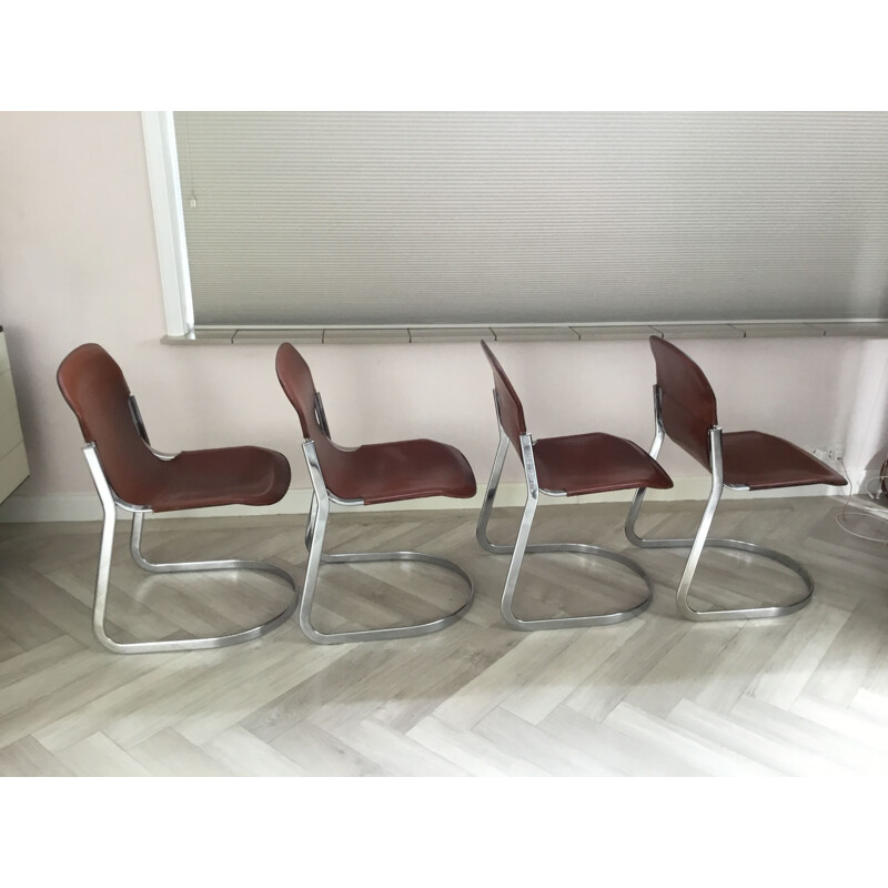 Set of 4 vintage chairs by Cidue, Italy 1970