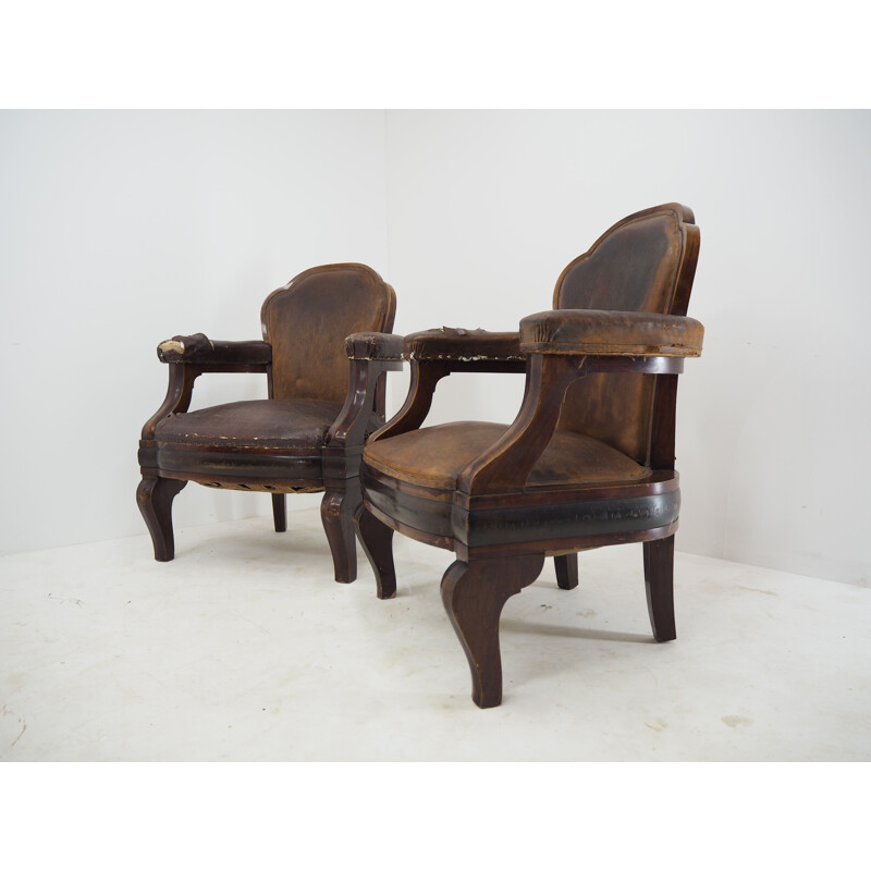 Paire de fauteuils Art Déco vintage du ministère de l'Intérieur de Tchécoslovaquie, 1930
