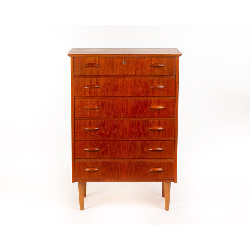 Mid century Danish teak chest of drawers, Denmark 1960s