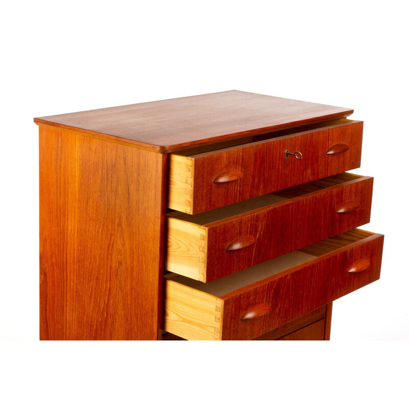 Mid century Danish teak chest of drawers, Denmark 1960s
